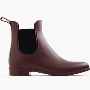 J.Crew Burgundy Matte Chelsea Rain Boots